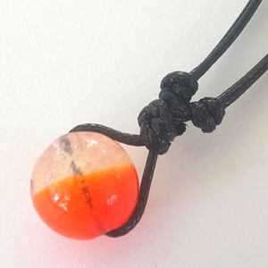 📿 Orange Glow in the Dark Pendant Necklace